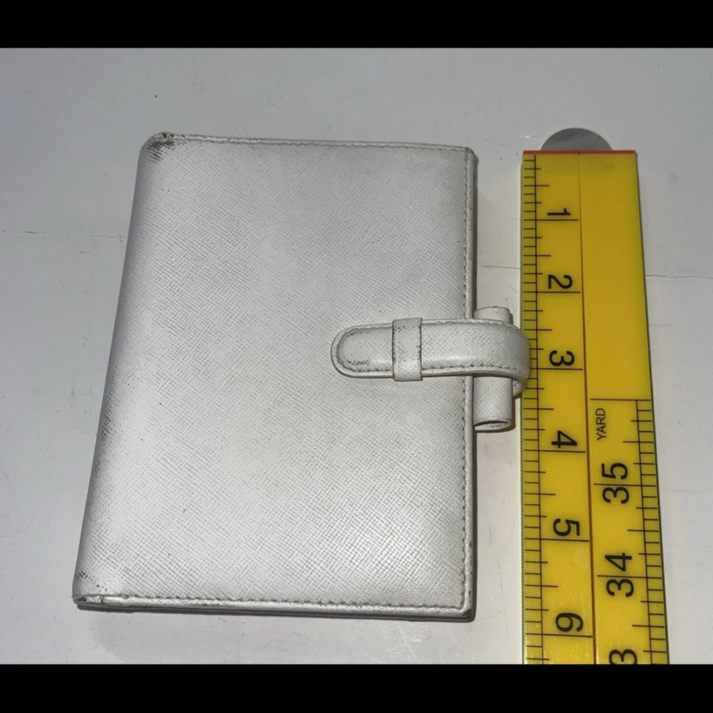 VintageFilofax Pocket Portobello White Italian Leather Organizer